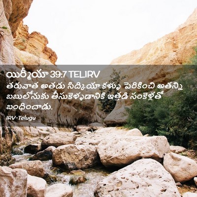 Picture 02 - యిర్మీయా 39:7 TELIRV - తరువాత అతడు - Bible Verse Picture