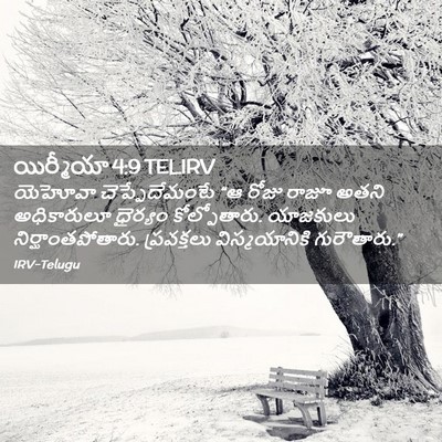 Picture 02 - యిర్మీయా 4:9 TELIRV - యెహోవా - Bible Verse Picture