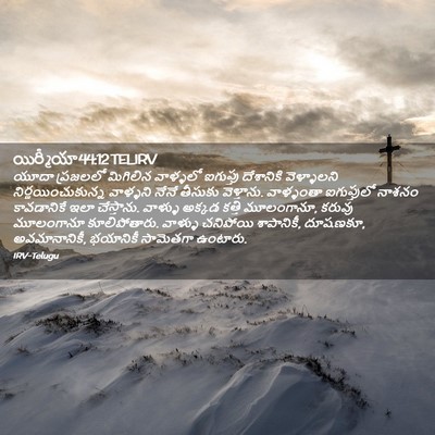 Picture 02 - యిర్మీయా 44:12 TELIRV - యూదా ప్రజలలో - Bible Verse Picture