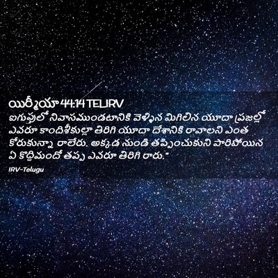 Picture 02 - యిర్మీయా 44:14 TELIRV - ఐగుప్తులో - Bible Verse Picture