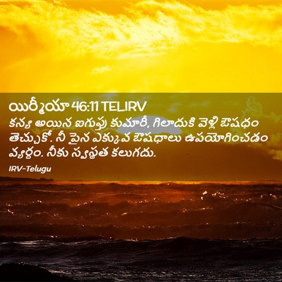 Picture 02 - యిర్మీయా 46:11 TELIRV - కన్య అయిన ఐగుప్తు - Bible Verse Picture