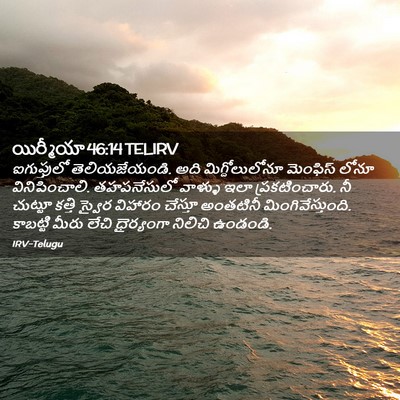 Picture 02 - యిర్మీయా 46:14 TELIRV - ఐగుప్తులో - Bible Verse Picture