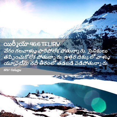 Picture 02 - యిర్మీయా 46:6 TELIRV - వేగం గలవాళ్ళు - Bible Verse Picture
