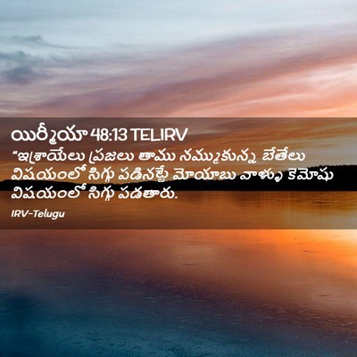 Picture 02 - యిర్మీయా 48:13 TELIRV - “ఇశ్రాయేలు ప్రజలు - Bible Verse Picture