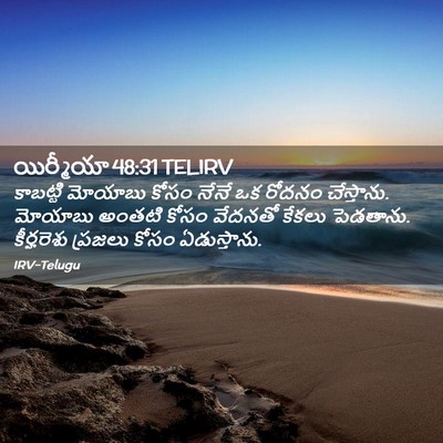 Picture 02 - యిర్మీయా 48:31 TELIRV - కాబట్టి మోయాబు - Bible Verse Picture