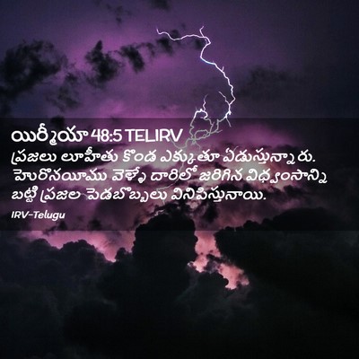Picture 02 - యిర్మీయా 48:5 TELIRV - ప్రజలు లూహీతు - Bible Verse Picture