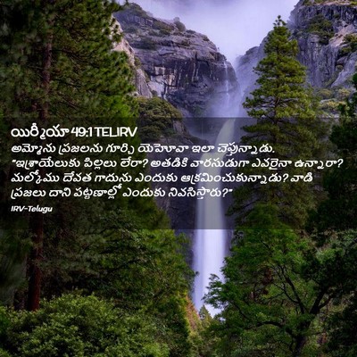 Picture 02 - యిర్మీయా 49:1 TELIRV - అమ్మోను ప్రజలను - Bible Verse Picture