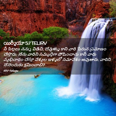 Picture 02 - యిర్మీయా 5:7 TELIRV - నీ పిల్లలు నన్ను - Bible Verse Picture