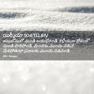 Picture 02 - యిర్మీయా 50:8 TELIRV - బబులోనులో నుండి - Bible Verse Picture