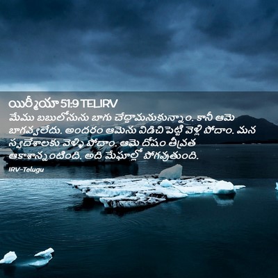 Picture 02 - యిర్మీయా 51:9 TELIRV - మేము బబులోనును - Bible Verse Picture