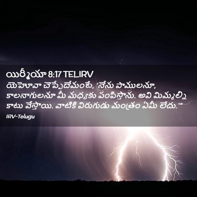 Picture 02 - యిర్మీయా 8:17 TELIRV - యెహోవా - Bible Verse Picture