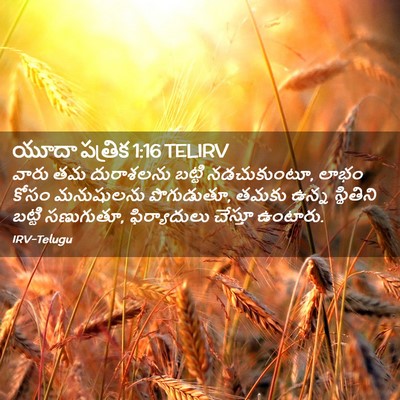 Picture 02 - యూదా పత్రిక 1:16 TELIRV - వారు తమ దురాశలను - Bible Verse Picture