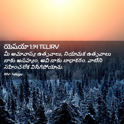 Picture 02 - యెషయా 1:14 TELIRV - మీ అమావాస్య - Bible Verse Picture