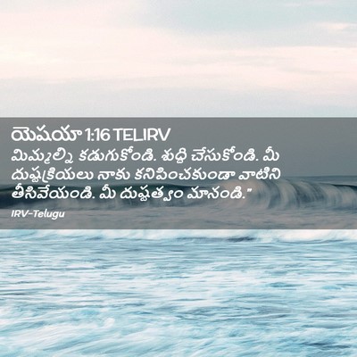 Picture 02 - యెషయా 1:16 TELIRV - మిమ్మల్ని - Bible Verse Picture