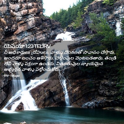 Picture 02 - యెషయా 1:23 TELIRV - నీ అధికారులు - Bible Verse Picture