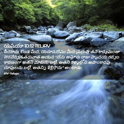 Picture 02 - యెషయా 10:12 TELIRV - సీయోను కొండ మీద, - Bible Verse Picture
