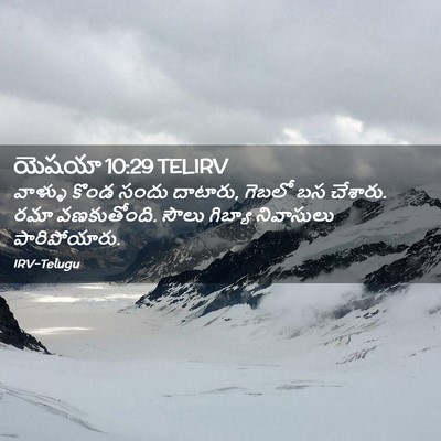 Picture 02 - యెషయా 10:29 TELIRV - వాళ్ళు కొండ సందు - Bible Verse Picture