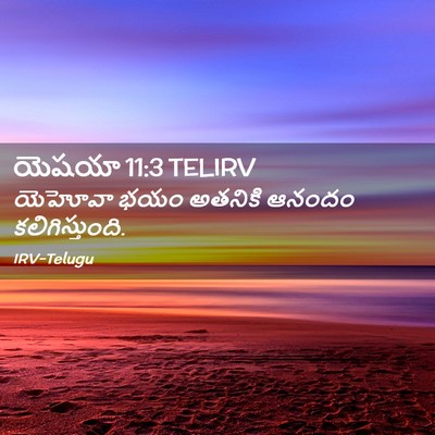 Picture 02 - యెషయా 11:3 TELIRV - యెహోవా భయం అతనికి - Bible Verse Picture