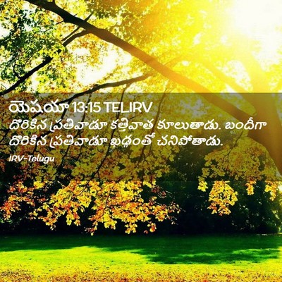 Picture 02 - యెషయా 13:15 TELIRV - దొరికిన ప్రతివాడూ - Bible Verse Picture