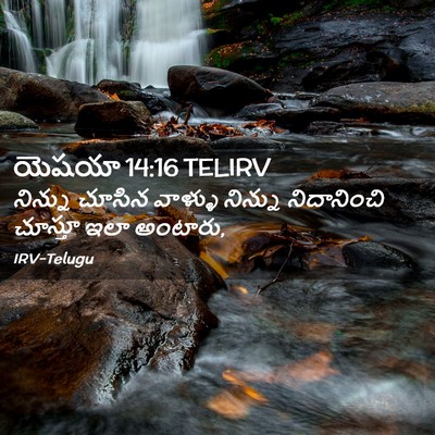Picture 02 - యెషయా 14:16 TELIRV - నిన్ను చూసిన - Bible Verse Picture
