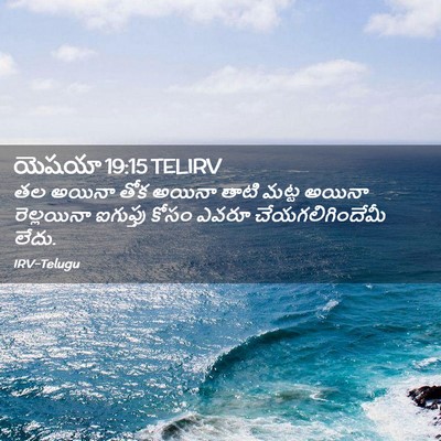 Picture 02 - యెషయా 19:15 TELIRV - తల అయినా తోక అయినా - Bible Verse Picture
