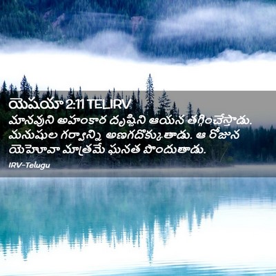 Picture 02 - యెషయా 2:11 TELIRV - మానవుని అహంకార - Bible Verse Picture