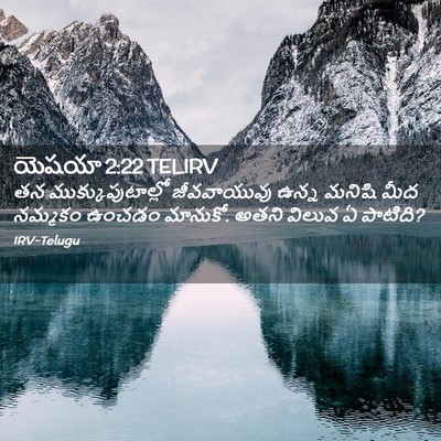 Picture 02 - యెషయా 2:22 TELIRV - తన ముక్కుపుటాల్లో - Bible Verse Picture