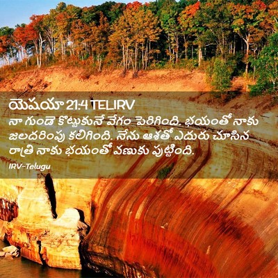 Picture 02 - యెషయా 21:4 TELIRV - నా గుండె - Bible Verse Picture