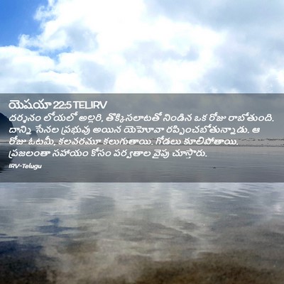 Picture 02 - యెషయా 22:5 TELIRV - దర్శనం లోయలో - Bible Verse Picture