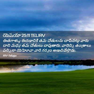 Picture 02 - యెషయా 25:11 TELIRV - ఈతగాళ్ళు ఈదడానికి - Bible Verse Picture