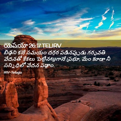 Picture 02 - యెషయా 26:17 TELIRV - బిడ్డని కనే సమయం - Bible Verse Picture