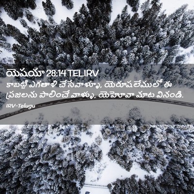 Picture 02 - యెషయా 28:14 TELIRV - కాబట్టి ఎగతాళి - Bible Verse Picture