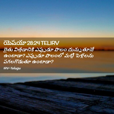 Picture 02 - యెషయా 28:24 TELIRV - రైతు విత్తడానికి - Bible Verse Picture