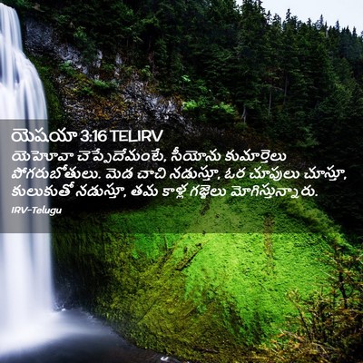 Picture 02 - యెషయా 3:16 TELIRV - యెహోవా - Bible Verse Picture