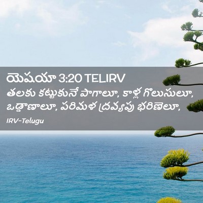 Picture 02 - యెషయా 3:20 TELIRV - తలకు కట్టుకునే - Bible Verse Picture
