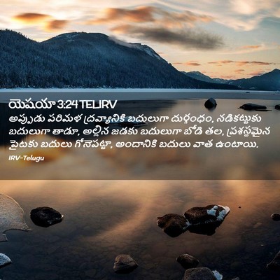 Picture 02 - యెషయా 3:24 TELIRV - అప్పుడు పరిమళ - Bible Verse Picture