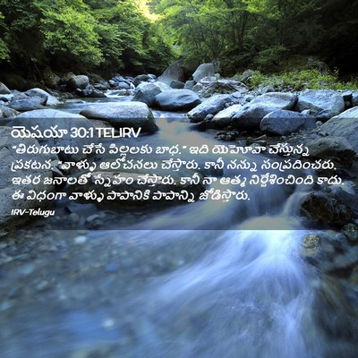 Picture 02 - యెషయా 30:1 TELIRV - “తిరుగుబాటు చేసే - Bible Verse Picture