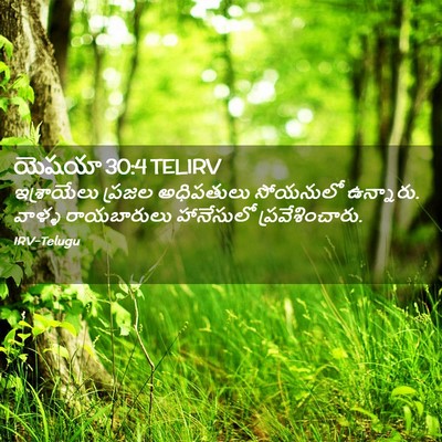 Picture 02 - యెషయా 30:4 TELIRV - ఇశ్రాయేలు ప్రజల - Bible Verse Picture