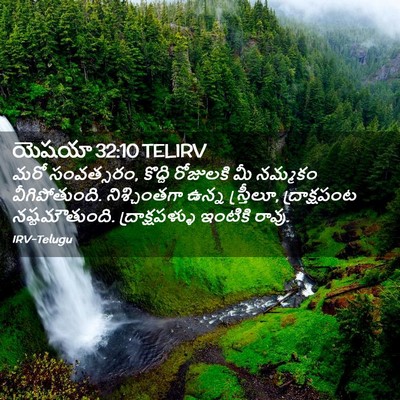 Picture 02 - యెషయా 32:10 TELIRV - మరో సంవత్సరం, - Bible Verse Picture