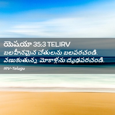 Picture 02 - యెషయా 35:3 TELIRV - బలహీనమైన చేతులను - Bible Verse Picture