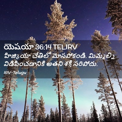 Picture 02 - యెషయా 36:14 TELIRV - హిజ్కియా చేతిలో - Bible Verse Picture
