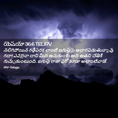 Picture 02 - యెషయా 36:6 TELIRV - నలిగిపోయిన - Bible Verse Picture