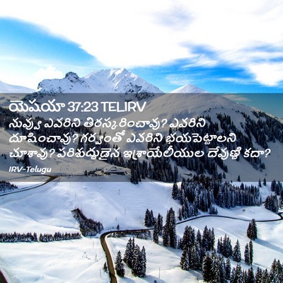 Picture 02 - యెషయా 37:23 TELIRV - నువ్వు ఎవరిని - Bible Verse Picture