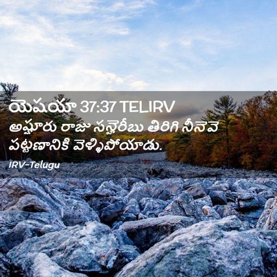 Picture 02 - యెషయా 37:37 TELIRV - అష్షూరు రాజు - Bible Verse Picture
