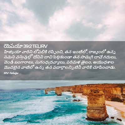 Picture 02 - యెషయా 39:2 TELIRV - హిజ్కియా వారిని - Bible Verse Picture