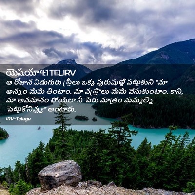 Picture 02 - యెషయా 4:1 TELIRV - ఆ రోజున ఏడుగురు - Bible Verse Picture