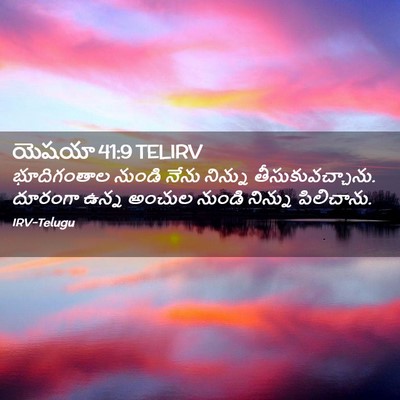 Picture 02 - యెషయా 41:9 TELIRV - భూదిగంతాల నుండి - Bible Verse Picture