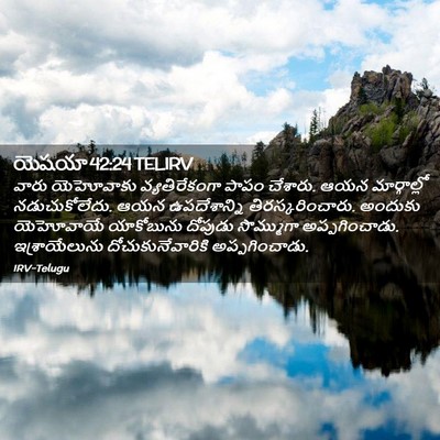 Picture 02 - యెషయా 42:24 TELIRV - వారు యెహోవాకు - Bible Verse Picture
