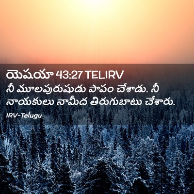 Picture 02 - యెషయా 43:27 TELIRV - నీ మూలపురుషుడు - Bible Verse Picture