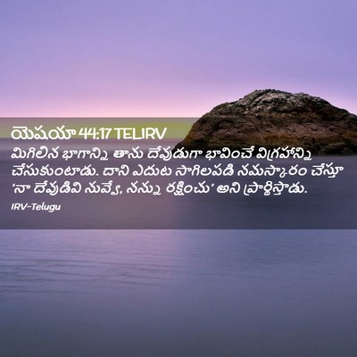 Picture 02 - యెషయా 44:17 TELIRV - మిగిలిన భాగాన్ని - Bible Verse Picture